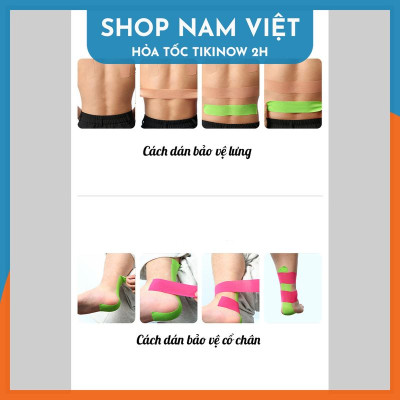 Băng Keo Thể Thao Chất Thun Co Giãn Hỗ Trợ Cơ Bắp, Khớp (Kinesiology Tape)