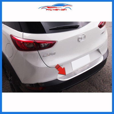 Ốp chống trầy cốp Mazda CX3 2021-2022 Inox mạ crom sáng bóng
