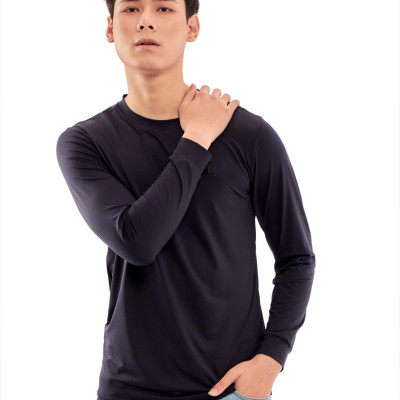 Áo Thun Nam Dài Tay Aligro Chất Liệu Cotton Cao Cấp, Siêu Mềm Mại, Dày Dặn, Cực Dễ Chịu, Thấm Hút Tốt ALGAPD062