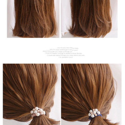 Đồ buộc tóc xinh xắn, 5 chun buộc tóc đính hạt nhiều màu cực đẹp SC24