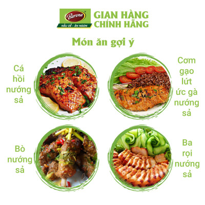 Combo 3 gói Xốt gia vị hoàn chỉnh Barona - Thịt Nướng Sả 80gr