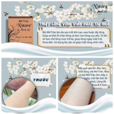 Combo triệt lông wax Shiny handmade và mỡ trăn N