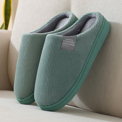 Dép Bông Đi Trong Nhà Chống Trơn Vải Nhung Đế khâu Lót Lông Siêu Ấm DP94