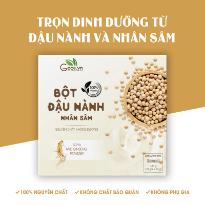 Bột đậu nành nhân sâm Goce - 180g (18 gói x 10g)