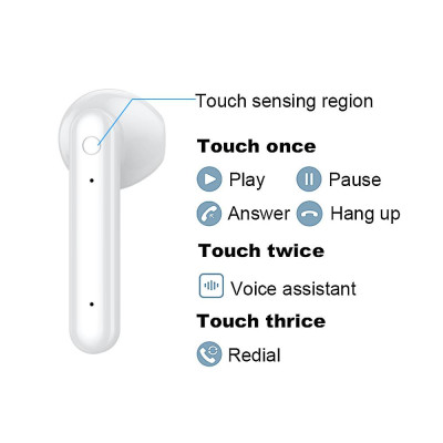 CINCATDY Tai Nghe Bluetooth V5.0 Earbuds Gaming Headphone True Wireless Headset K-88 - Hàng Chính Hãng