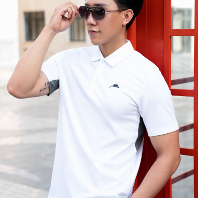 Áo Polo Nam Cổ Bẻ, Phối Nách, Xẻ Tà ALLPUR Công Nghệ Coolmax Siêu Mát - Chống Nhăn - Ngăn Mùi - Màu Trắng