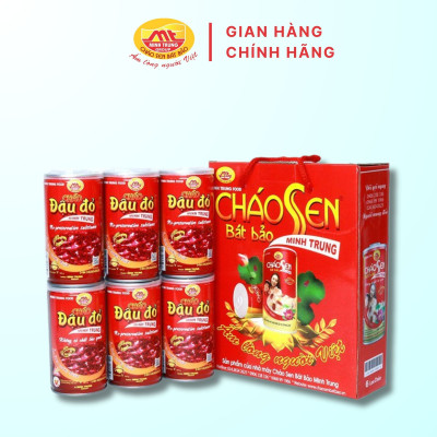 Cháo đậu đỏ Minh Trung 365g - Cháo Đậu Đỏ 6 (combo 6 lon)