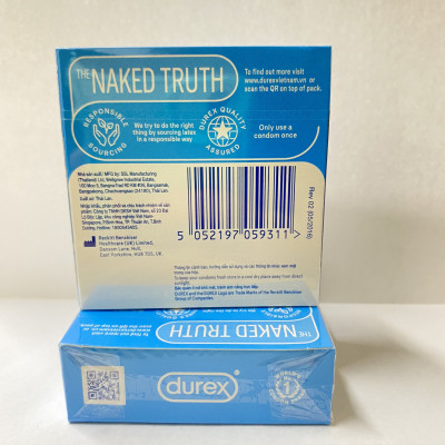 Bao Cao Su Durex Jeans (3s) - Nhiều Chất Bôi Trơn - Ôm Khít - Easy On - Nhập Khẩu Thái Lan
