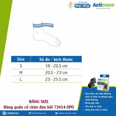 Băng quấn cổ chân đàn hồi 73414-SPO Actimove Ankle Support