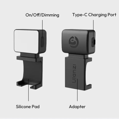 Đèn LED Trợ Sáng Mini Dành Cho DJI Pocket 3 Tích Hợp Pin 500mAh Ulanzi LM001 - Hàng Nhập Khẩu