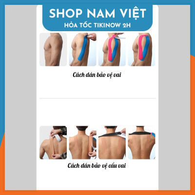 Băng Keo Thể Thao Chất Thun Co Giãn Hỗ Trợ Cơ Bắp, Khớp (Kinesiology Tape)