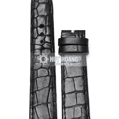 HJ8201-02-03-05 - Dây đồng hồ da cá sấu size 16, 18, 20 màu đen, nâu đất, vàng, nâu đỏ