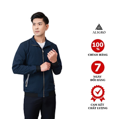 Áo khoác Golf nam 2 lớp Aligro màu navy AK2G.1