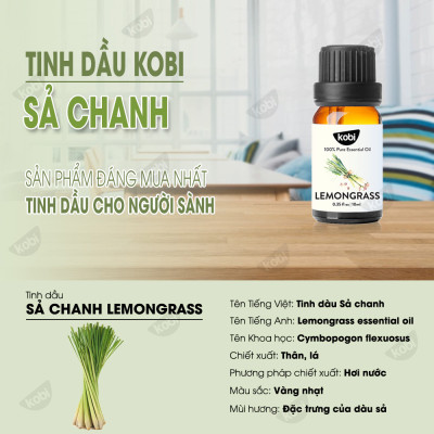 Combo 3 Tinh Dầu Xông Phòng Kháng Khuẩn Sả Chanh, Cam Ngọt, Oải Hương Kobi Giúp Khử Trùng, Thanh Lọc Không Khí, Khử Mùi, Đuổi Muỗi Nguyên Chất (30ml/Lọ)