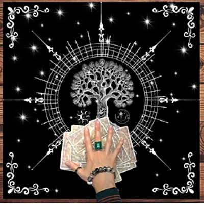 Thảm trải bài Tarot chủ đề cây đại thụ(loại dày)