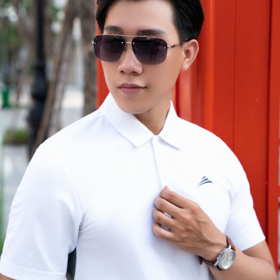 Áo Polo Nam Cổ Bẻ, Phối Nách, Xẻ Tà ALLPUR Công Nghệ Coolmax Siêu Mát - Chống Nhăn - Ngăn Mùi - Màu Trắng