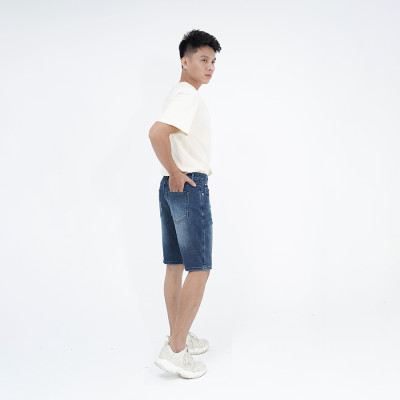 Quần Short Jeans Nam Cao Cấp HUNTER X-RAYS Form Slimfit Thun Màu Xanh  S68