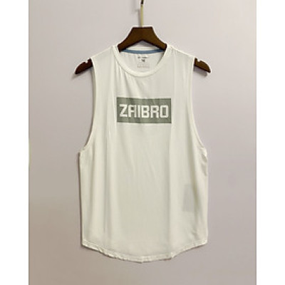 Áo ba lỗ thể thao Droparm muscle Tanktop trắng_ zaibro