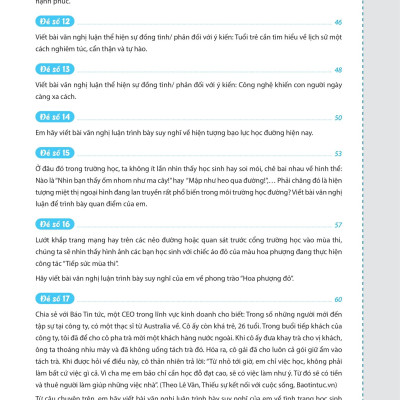 Sách - Các Bài Văn Chuyên Sâu Nghị Luận Xã Hội Ngữ Văn 9