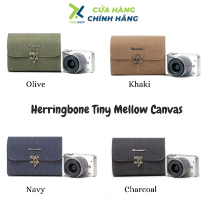 Túi máy ảnh Herringbone Tiny Mellow Canvas - Khaki color