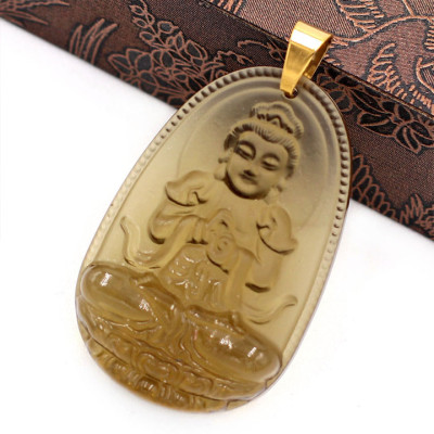 Mặt Dây Chuyền Phật Đại Nhật Như Lai đá Obsidian size nhỏ 3.6cm - phật bản mệnh tuổi Mùi, Thân