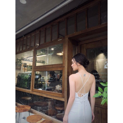 Váy Maxi hở lưng nữ kiểu 2NDDATE 2HDR048W