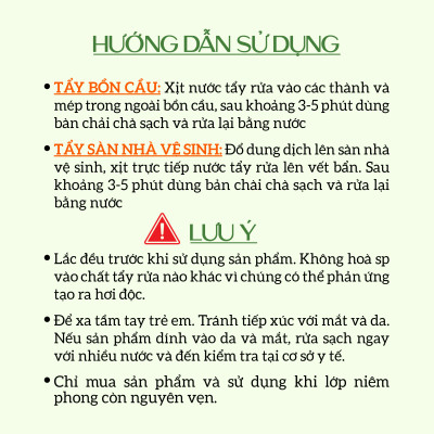 Nước Tẩy Bồn Cầu Hữu Cơ Diệt Khuẩn ECOCARE 1L Hương Cam Bạc Hà Thơm Mát, Chai Tẩy Rửa Nhà Vệ Sinh Siêu Sạch