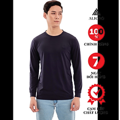 Áo Thun Nam Dài Tay Aligro Chất Liệu Cotton Cao Cấp, Siêu Mềm Mại, Dày Dặn, Cực Dễ Chịu, Thấm Hút Tốt ALGAPD062