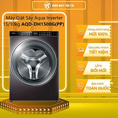Máy giặt sấy Aqua Inverter 15 Kg AQD-DH1500G.PP - Chỉ giao HCM