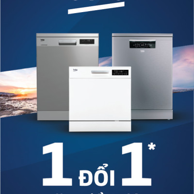 Máy rửa chén Beko BDFN26430X ,14 bộ - Hàng chính hãng