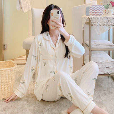 Bộ Đồ Bầu Và Sau Sinh Dài Tay Chất Liệu Cotton Có Khe Mở Cho Con Bú