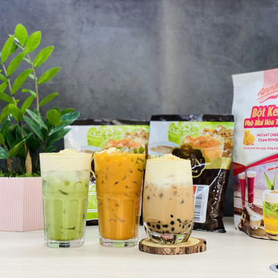 Bột Kem Phô Mai Cheese Foam Túi 300G pha 40 ly - Bột kem pha chế Váng Sữa Kem Cheese Trà sữa, Đồ uống đá xay