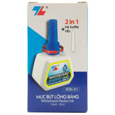 Mực Bút Lông Bảng 25ml - Thiên Long WBI-01 - Mực Xanh