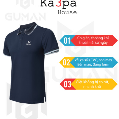 Áo Thun Polo Casual GUMAN Deep Blue GDB112