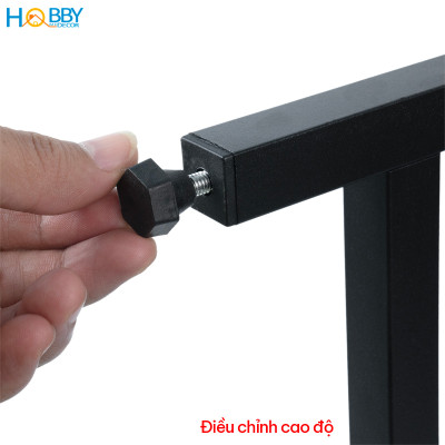 Kệ lò vi sóng 1 tầng điều chỉnh inox sơn đen Hobby home decor KVS1