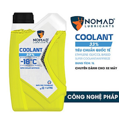 Nước Mát Xe Máy, Ô tô NOMAD 1L Màu Xanh Dạ Quang Nhập Khẩu Chính Hãng - Nước Làm Mát Động Cơ Loại Tốt