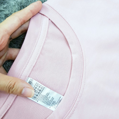 Áo thun nam nữ 80% Cotton Pink09