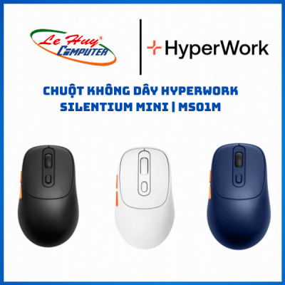 Chuột không dây HyperWork Silentium Mini | MS01M - Hàng Chính Hãng - Tặng kèm lót chuột