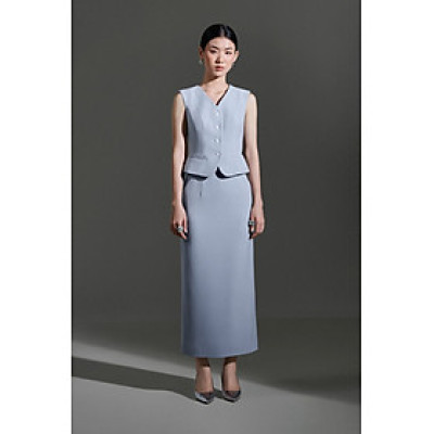 Chân váy chữ A dáng xuông Xavia thiết kế cao cấp WHITE CHIC