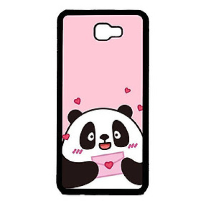 Ốp in cho Samsung Galaxy J5 Prime Panda Nền Hồng - Hàng chính hãng