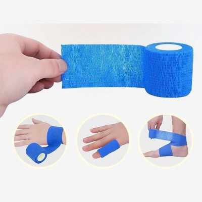 Combo 2 Cuộn Băng Cuốn Tự Dính, Băng Cuốn Cao Su Non, Băng Keo Thể Thao Chống Chấn Thương (Kích thước 5cm*4.5m), Băng keo thể thao đá bóng, băng cuốn thể thao vải tự dính, băng quấn y tế cuốn ngón tay, cổ tay, cổ chân