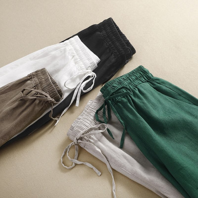 Quần linen dáng dài form chuẩn Hàn Quốc tiểu thư nhẹ nhàng QD09