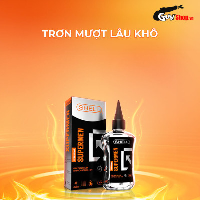 Gel bôi trơn hậu môn nóng ấm - Shell Supermen Warming - Chai 90ml