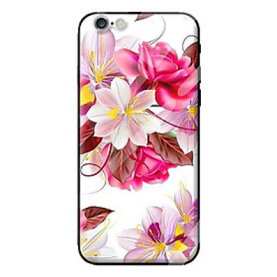 Ốp kính cường lực cho iPhone 6 Plus mẫu HOA HỒNG XANH 3 - Hàng chính hãng