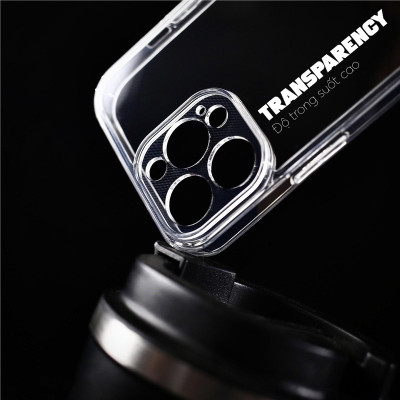 Ốp lưng chống sốc bảo vệ màng camera cho iPhone 16, 16 Plus, 16 Pro, 16 Pro Max hiệu Likgus Camshield - Thiết kế trong suốt, chống ố vàng - Hàng nhập khẩu