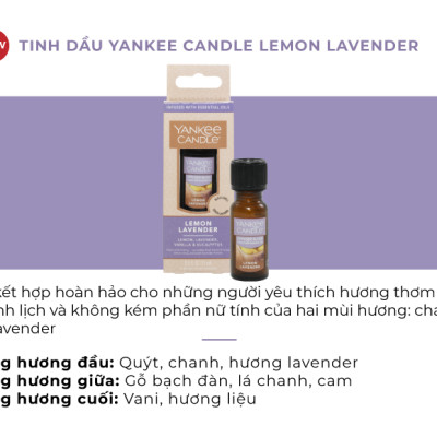 Tinh dầu Yankee Candle - Lemon Lavender (15ml)