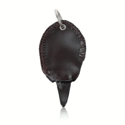 Móc khóa chân đà điểu màu nâu đất HC8428