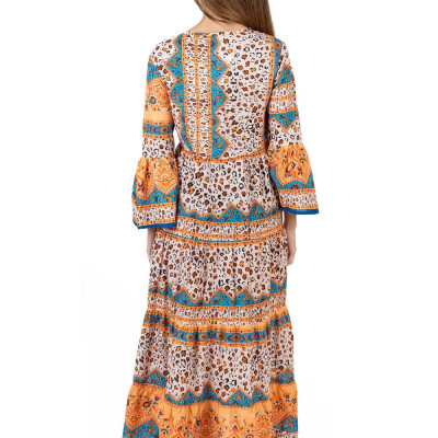 Maxi Boho Kết Cườm Cotton Isla Bonita