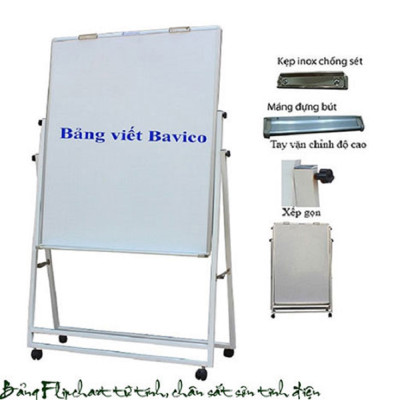 Bảng Flipchart chân gấp viết bút lông từ Laminate KT 60x100cm