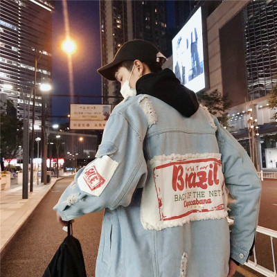 Áo khoác Jeans Nam Unisex phối chữ Brazil cực chất